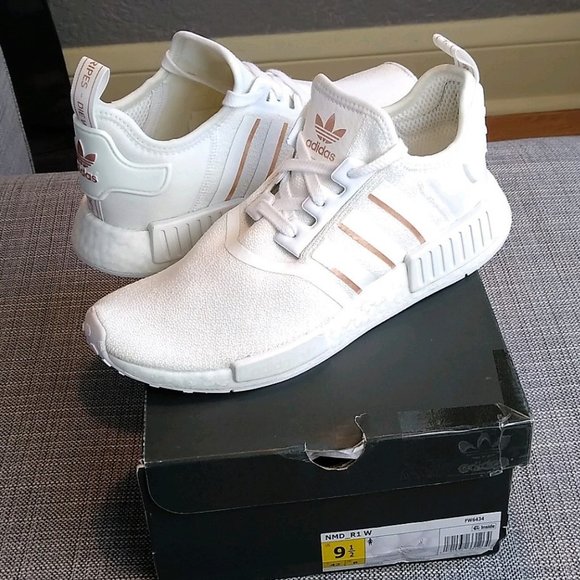 adidas Shoes - Adidas NMD_R1 White Rose Gold Metallic Sz 9.5